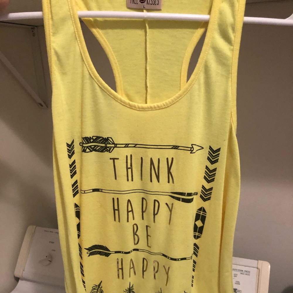 Yellow Happy Vibes Tank Top